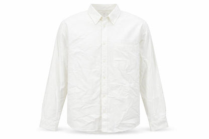 H&M Men’s White Regular Fit Cotton Shirt L Button-Up