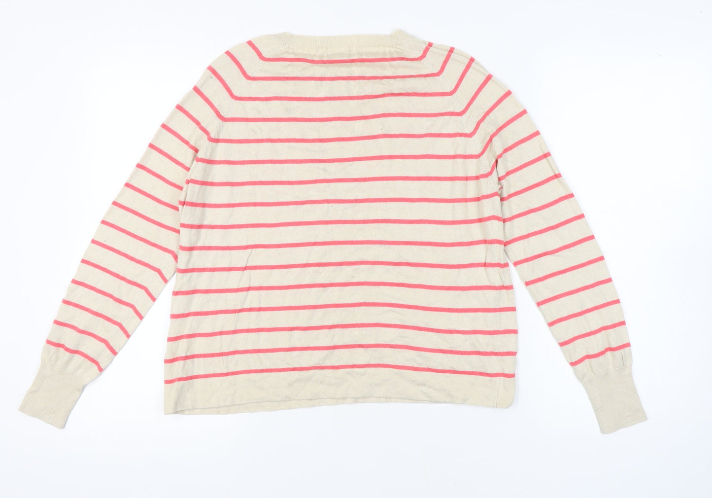 Womens UK Size M Linea Beige Pullover Jumper