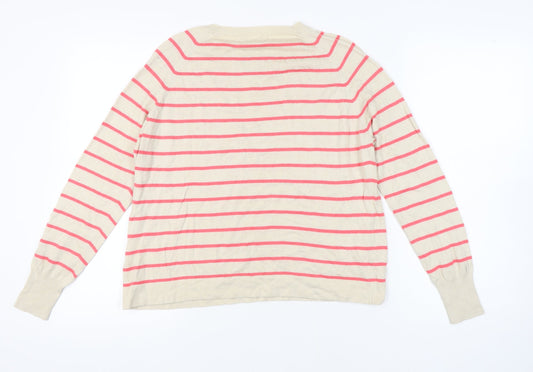 Womens UK Size M Linea Beige Pullover Jumper