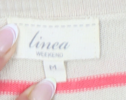 Womens UK Size M Linea Beige Pullover Jumper