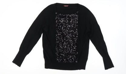 Womens UK Size 12 Savoir Black Pullover Jumper
