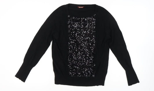 Womens UK Size 12 Savoir Black Pullover Jumper