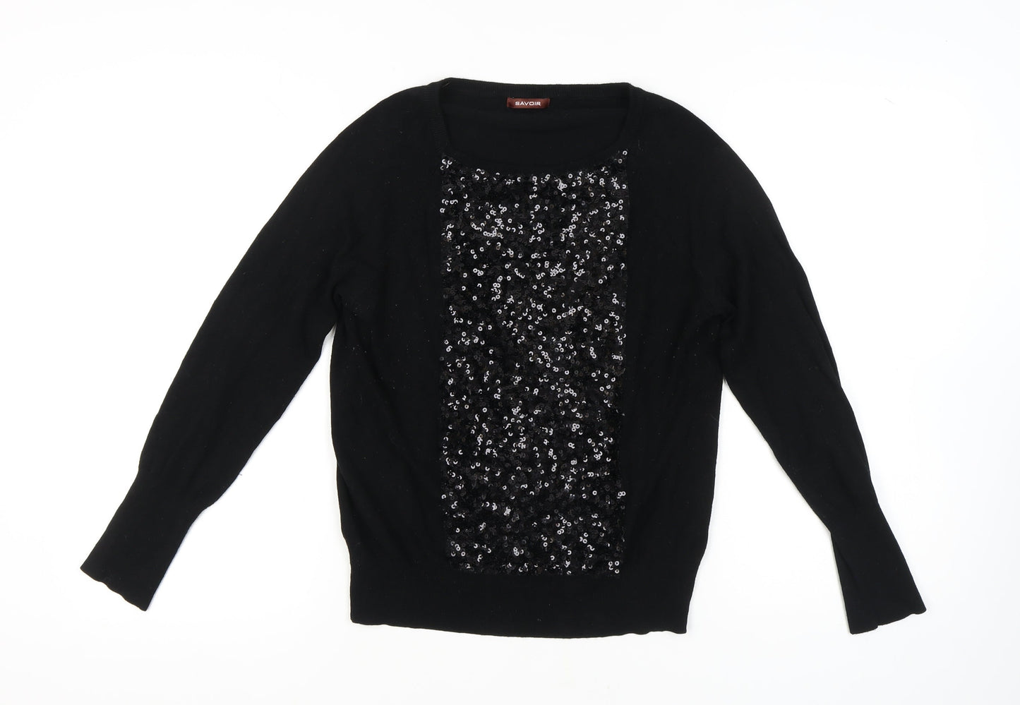 Womens UK Size 12 Savoir Black Pullover Jumper