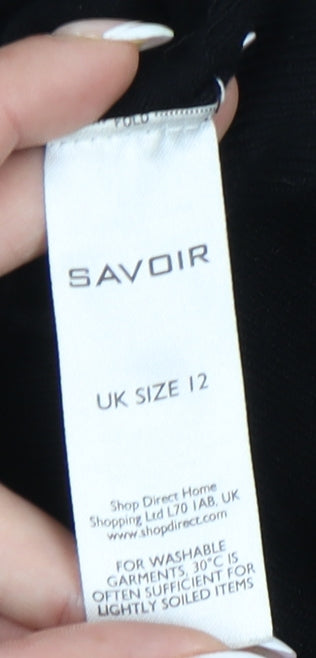 Womens UK Size 12 Savoir Black Pullover Jumper