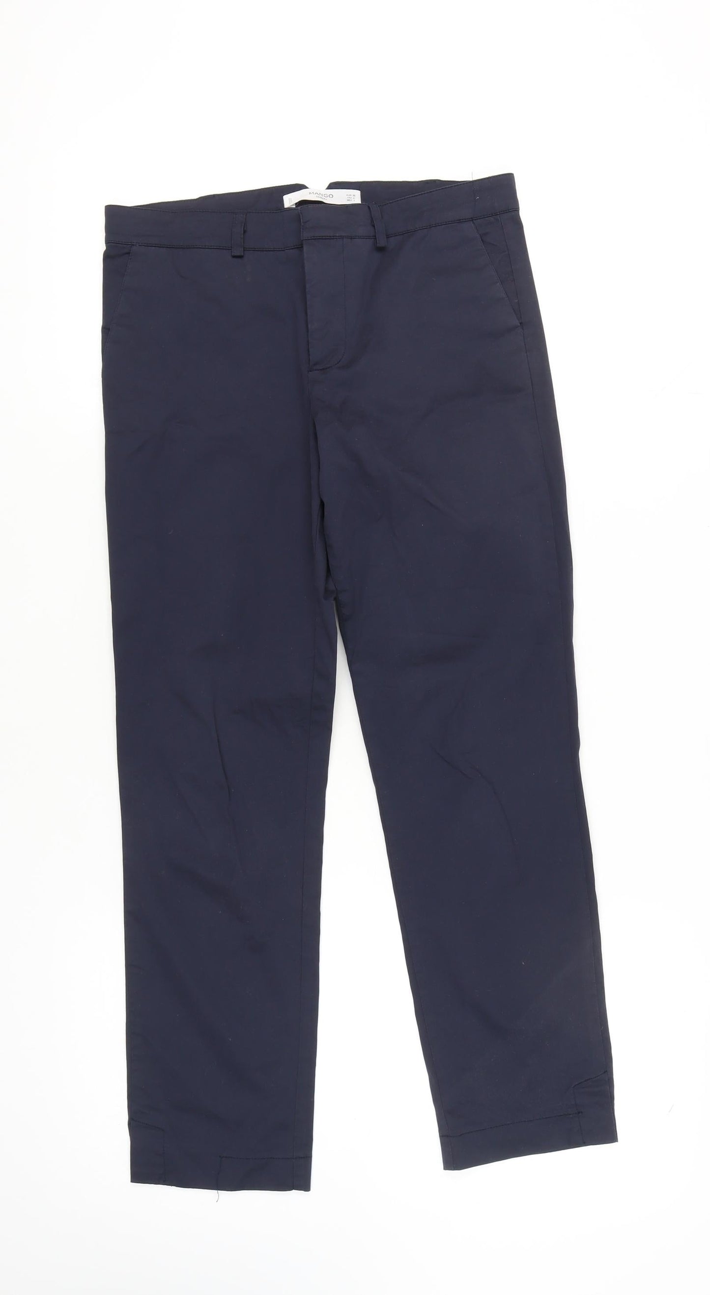 Mango Women's Blue Chino Trousers Size 8