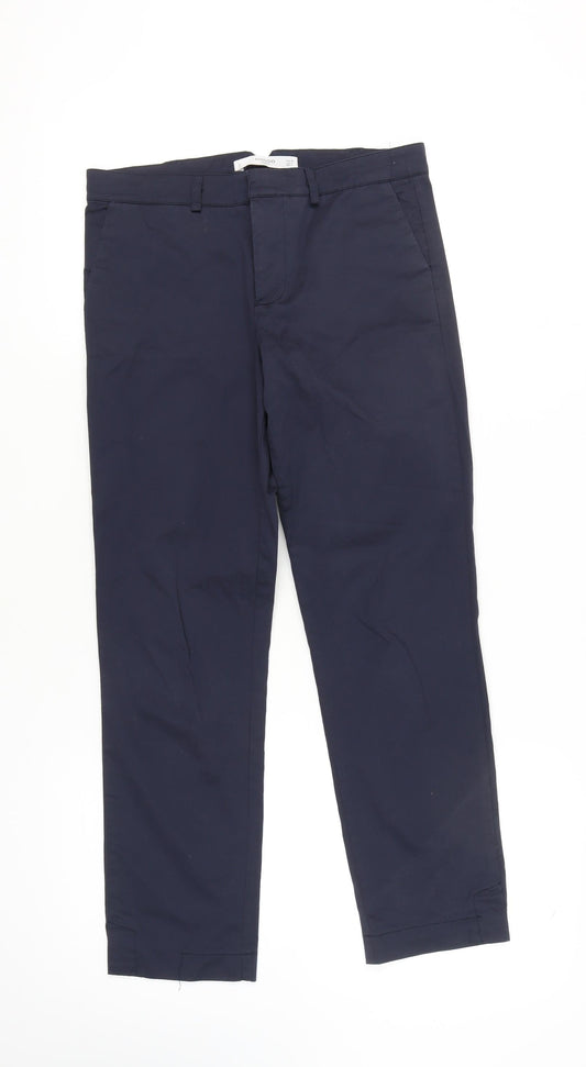 Mango Women's Blue Chino Trousers Size 8
