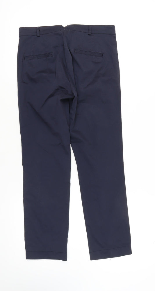 Mango Women's Blue Chino Trousers Size 8