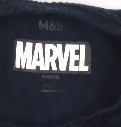 Marks and Spencer Boys Blue Captain America T-Shirt, 5-6 Years