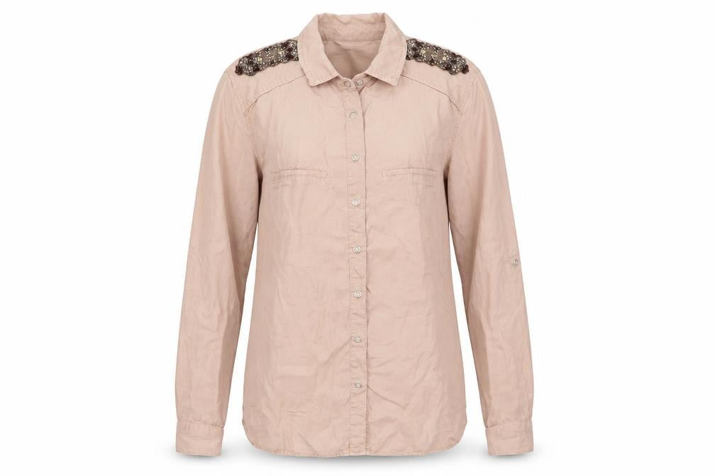 Womens UK Size 14 Promod Beige  Button-Up