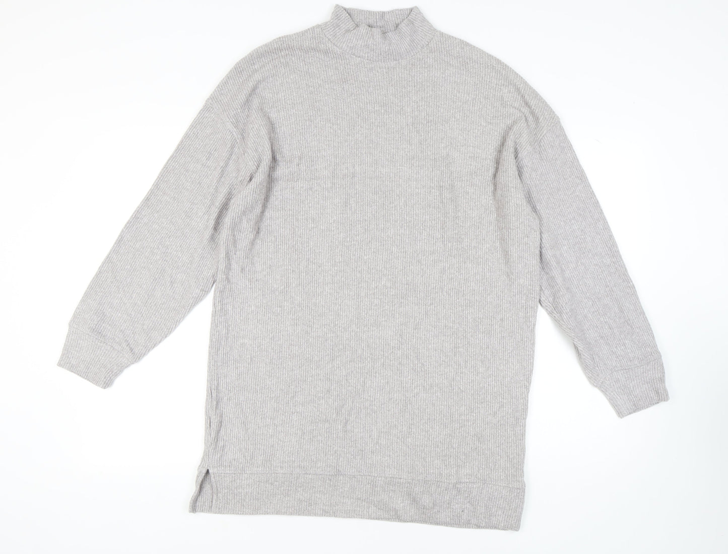 Womens UK Size L Bershka Grey Pullover Jumper