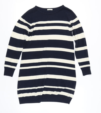 Cinema Club Women's Blue Striped Knit Dress