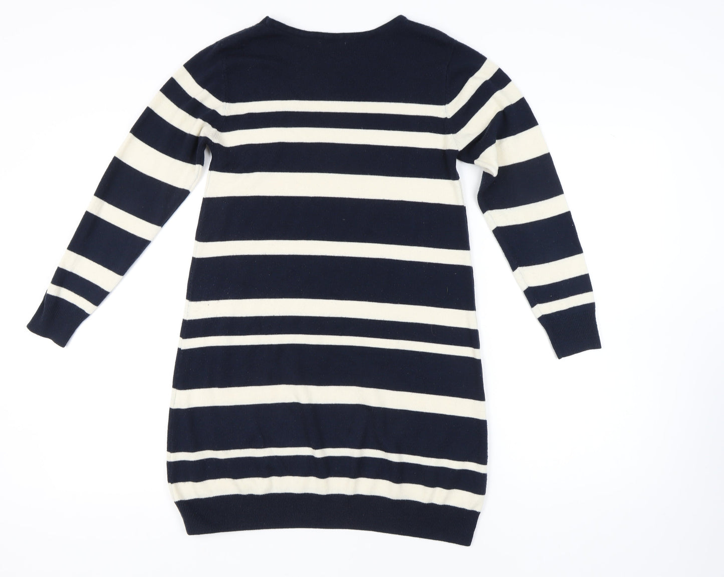 Cinema Club Women's Blue Striped Knit Dress