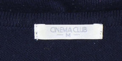 Cinema Club Women's Blue Striped Knit Dress