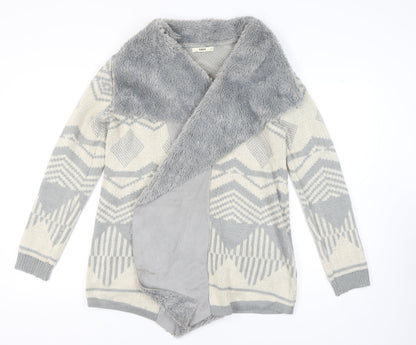 Womens UK Size M Oasis Grey Cardigan Jumper