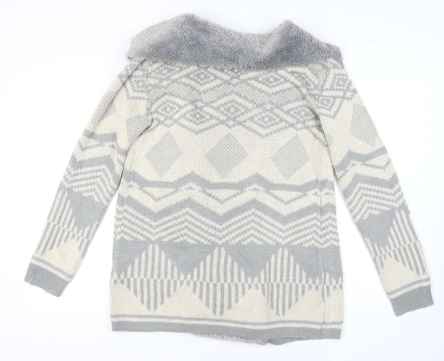 Womens UK Size M Oasis Grey Cardigan Jumper