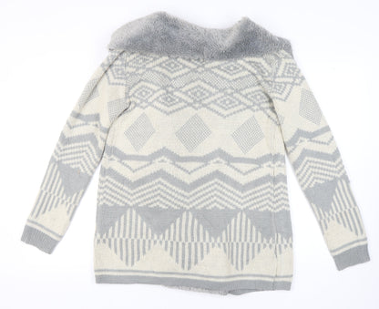 Womens UK Size M Oasis Grey Cardigan Jumper