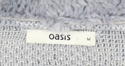 Womens UK Size M Oasis Grey Cardigan Jumper