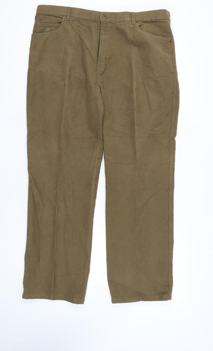 Harvey Parker Men's Brown Chino Trousers Size 42R