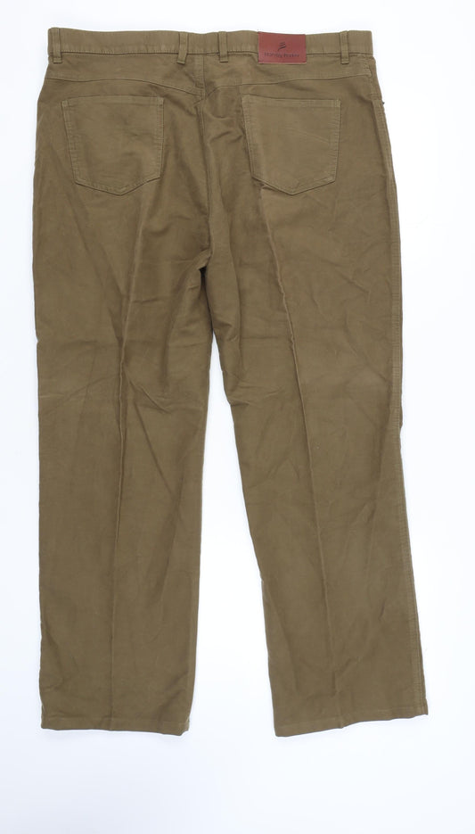 Harvey Parker Men's Brown Chino Trousers Size 42R