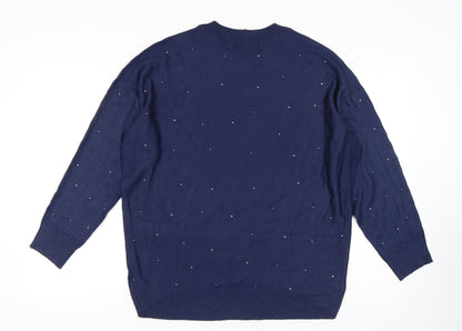 Womens UK Size M NEXT Blue Pullover Jumper