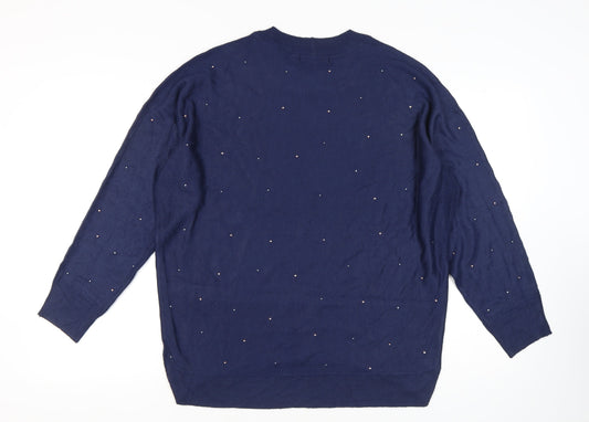 Womens UK Size M NEXT Blue Pullover Jumper