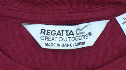 Regatta Girls Red Long Sleeve T-Shirt, 11-12 Years, Sequin Accent