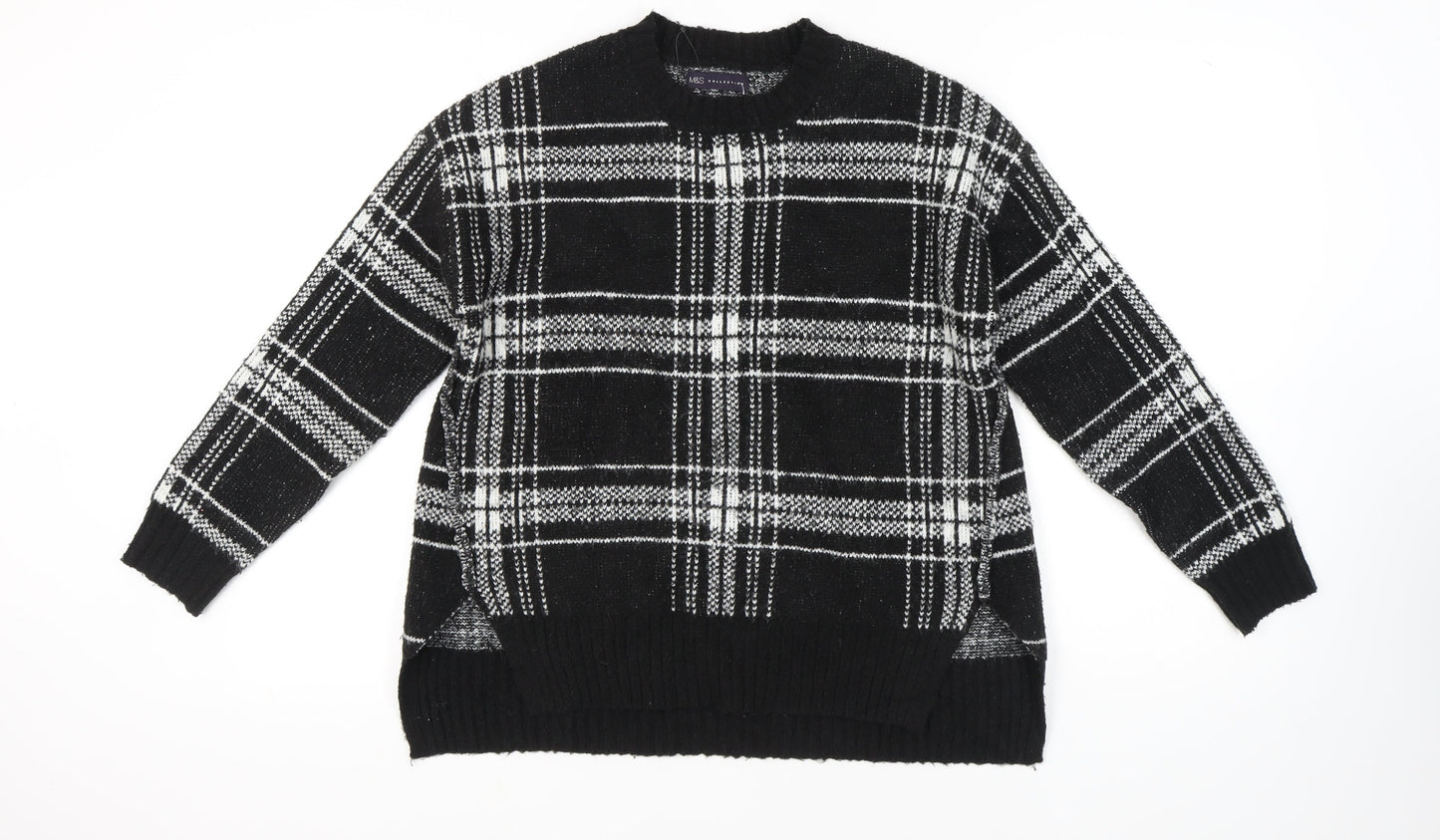 Womens UK Size M Marks and Spencer Black Pullover Jumper