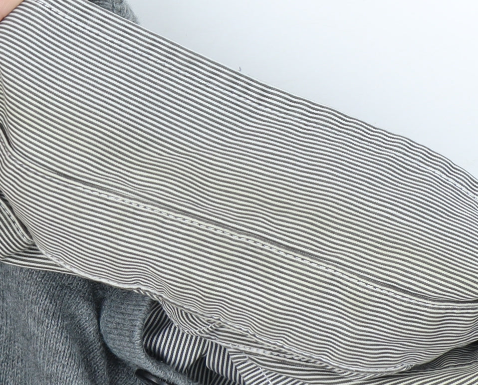 Next Men's Grey Henley Jumper, M, Casual Classic Knit