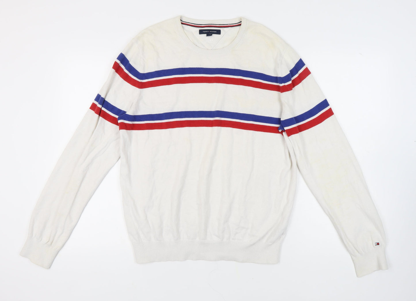 Tommy Hilfiger Men's White L Pullover Jumper