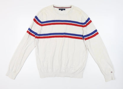 Tommy Hilfiger Men's White L Pullover Jumper