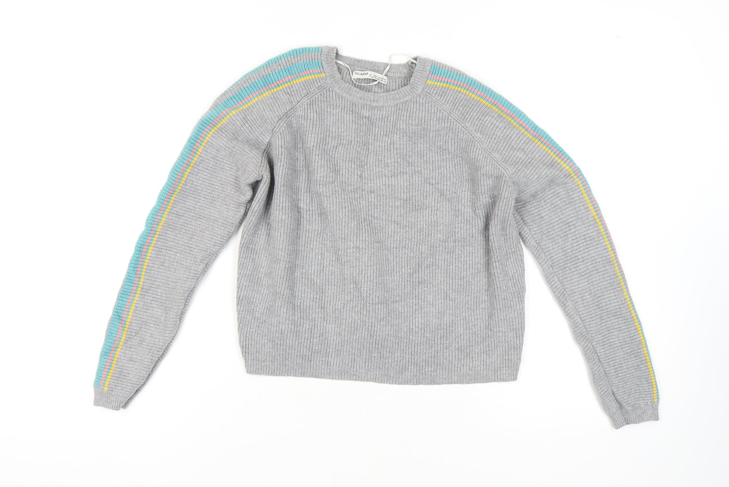 Womens UK Size M Pull&Bear Grey Pullover Jumper