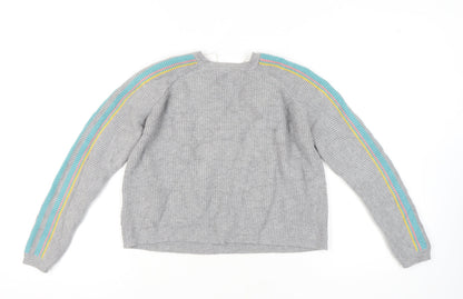 Womens UK Size M Pull&Bear Grey Pullover Jumper