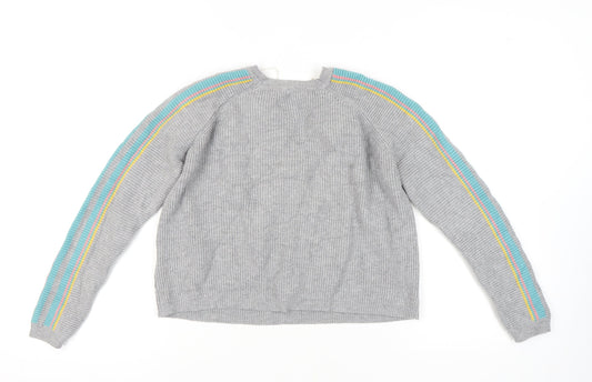 Womens UK Size M Pull&Bear Grey Pullover Jumper