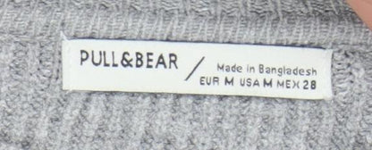 Womens UK Size M Pull&Bear Grey Pullover Jumper