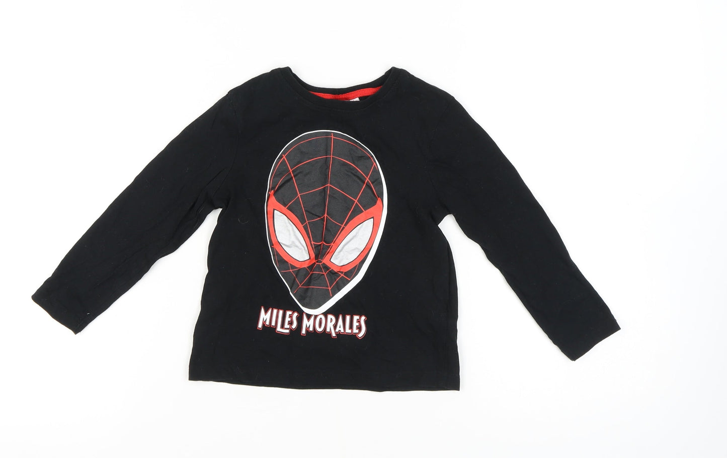 Marvel Boys Black Miles Morales Spider-Man T-Shirt 4-5 Years