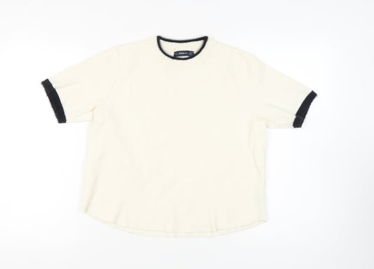Womens UK Size 12 Zara Ivory Pullover Jumper
