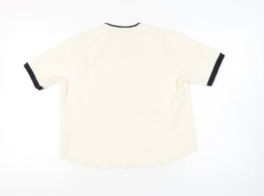 Womens UK Size 12 Zara Ivory Pullover Jumper