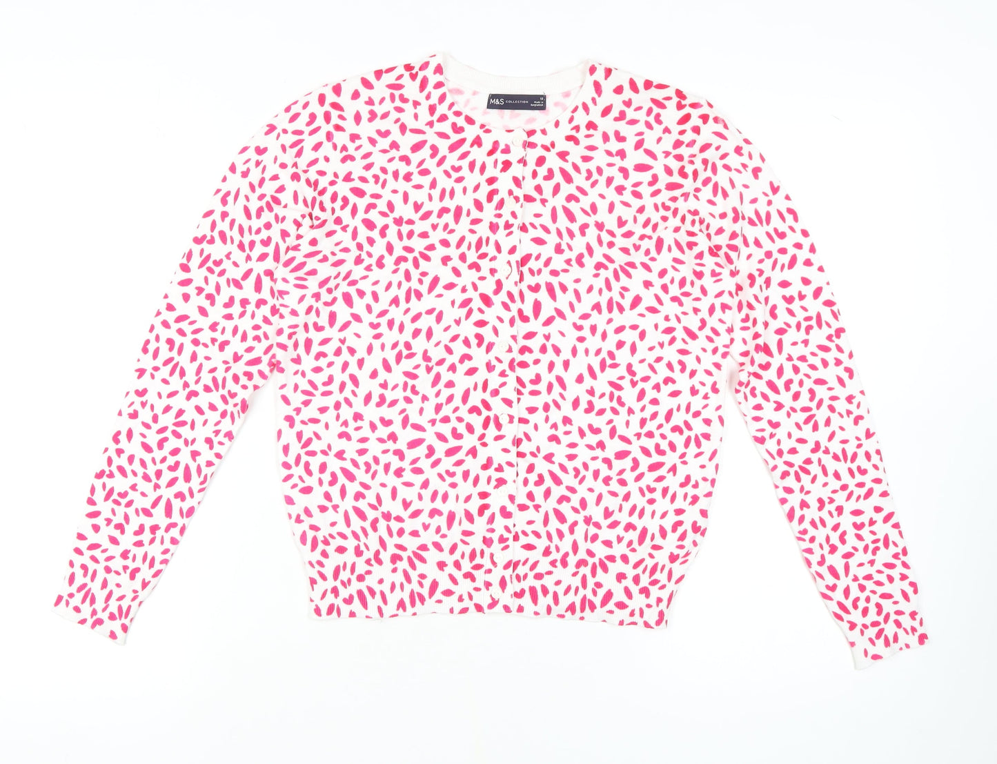 Womens UK Size 12 Marks and Spencer Pink Cardigan Jumper
