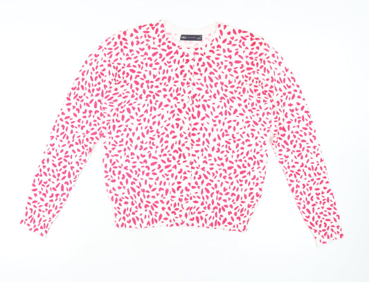 Womens UK Size 12 Marks and Spencer Pink Cardigan Jumper