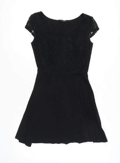 Dorothy Perkins Women's Black Fit & Flare Dress Size 10