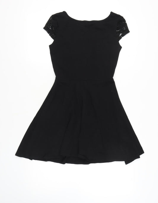 Dorothy Perkins Women's Black Fit & Flare Dress Size 10