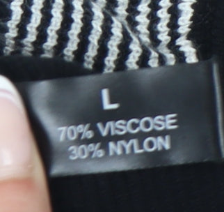 Womens UK Size L Linea Black Cardigan Jumper