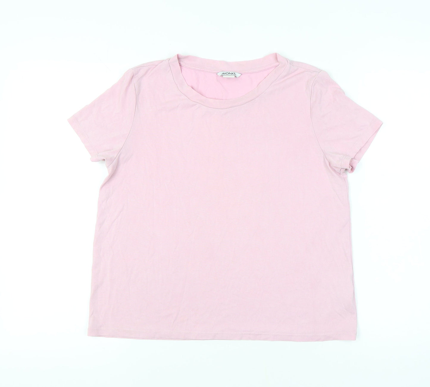 Womens UK Size M Monki Pink Basic T-Shirt