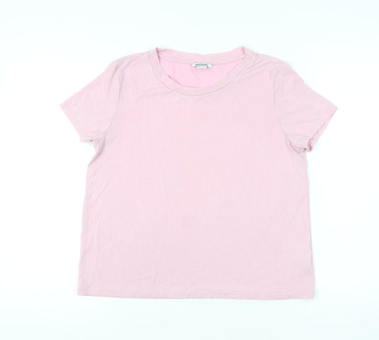 Womens UK Size M Monki Pink Basic T-Shirt