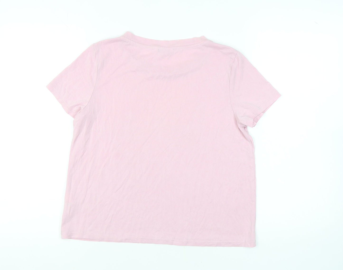 Womens UK Size M Monki Pink Basic T-Shirt