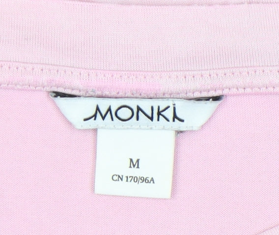 Womens UK Size M Monki Pink Basic T-Shirt