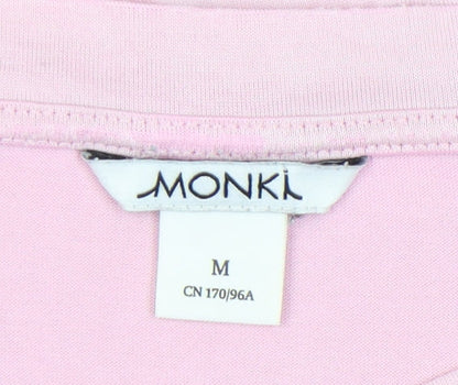Womens UK Size M Monki Pink Basic T-Shirt