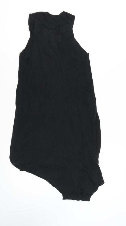 AllSaints Women's Black Sleeveless Asymmetric Dress