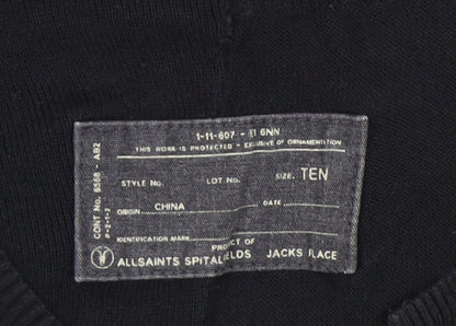 AllSaints Women's Black Sleeveless Asymmetric Dress