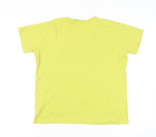 Isle Women's Yellow T-Shirt, Size L, Short Sleeve Casual